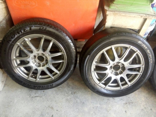 แม็กนำเข้าม็อนซ่า เจแปน ขอบ 15 สภาพดี ไม่คดไม่ดุ้ง พร้อมยาง แม็กนำเข้าม็อนซ่า เจแปน ขอบ 15 สภาพดี ไม่คดไม่ดุ้ง พร้อมยาง