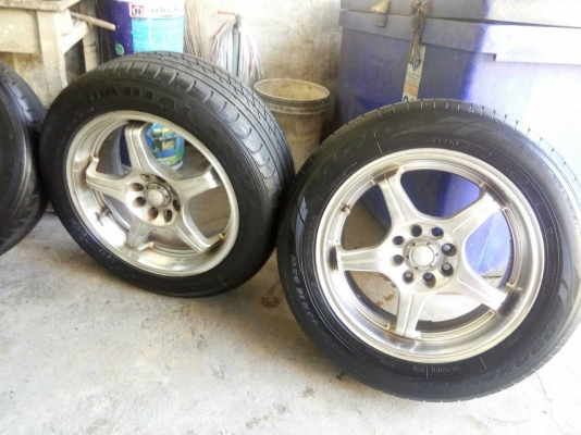 แม็กนำเข้า ขอบ 16 กว้าง 7 ติดยาง โตโย เจแปนดอกล้นๆ