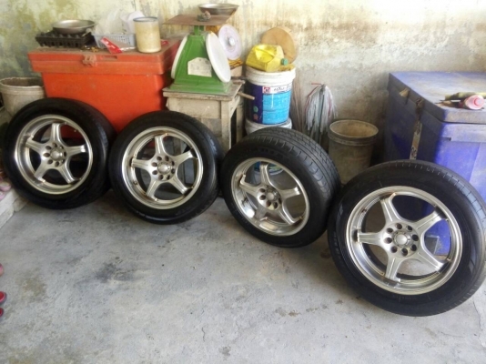 แม็กนำเข้า ขอบ 16 กว้าง 7 ติดยาง โตโย เจแปนดอกล้นๆ