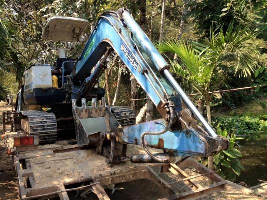 ขายแมคโคเล็ก มิตซูบิชิ MM45B พร้อมเทเลอร์เคลื่อนย้าย 350000 บาท