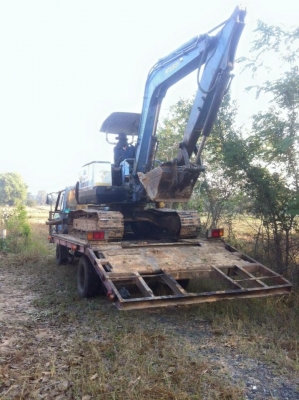 ขายแมคโคเล็ก มิตซูบิชิ MM45B พร้อมเทเลอร์เคลื่อนย้าย 350000 บาท