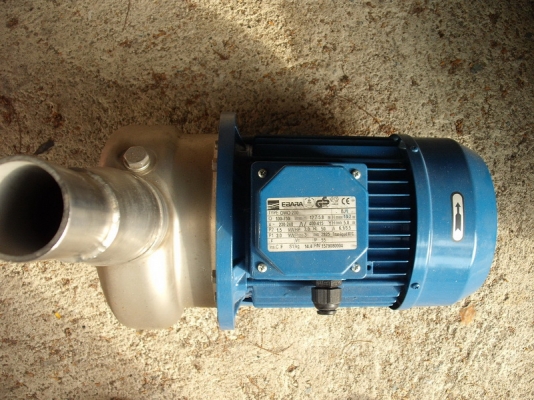 ปั๊มหอยโข่งสแตนเลสแบบใบเปิด EBARA รุ่น DWO 200 ใช้ไฟ 3 สาย 380 V. แรงม้า 2.0 HP 1.5 KW.