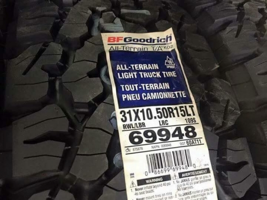 BF Goodrich All-Terrain KO2 30นิ้ว 31นิ้ว ขอบ15
