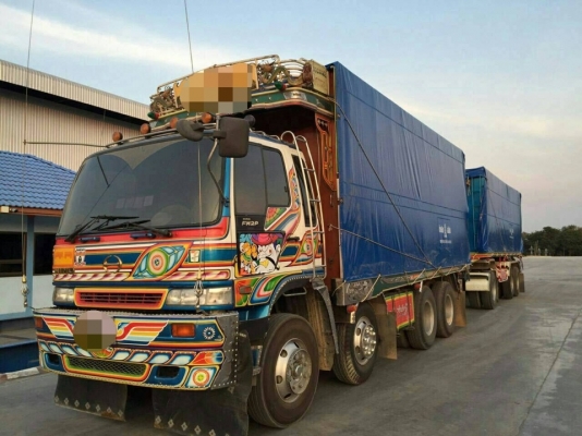 ขาย HINO FM2P สมอทอง 320 แรง พ่วงแม่ลูก กระบะเนียมคอกเกษตรดั๊ม อู่ ซุ่นชัย รถปี 45