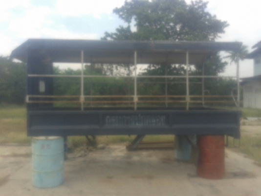 กะบะเหล็ก  กว้าง-2.00 เมตร   ยาว-4.20 เมตร   สูง-0.40 เมตร   หลังคาสูง -1.85 เมตร