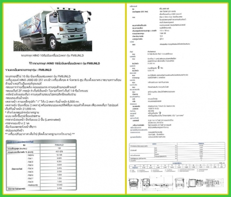 10ล้อ2เพลาดั้ม HINO MEGA Sires 500 FM8J-251แรง (ZF) ยูโร3 ปี56 (แม่เดี่ยว) กระบะดัั้มเหล็กสามมิตรฯลอนเฉียง รถเดิมบาง เล่มทะเบียนครบ **ขาย HINO MEGA S-500 FM8J 251แรง EURO-3 10ล้อ2เพลาดั้มเหล็ก SMM-สามมิตรฯ สวย/เดิม/บาง พร้อมใช้งาน