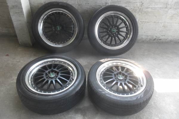 ล้อแม็ก17นิ้ว5รู100/114 พร้อมยาง สวยๆ 4 ล้อ ราคา 7900 บาท