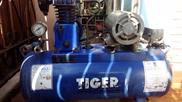 ปั๊มลม36ลิตรไทเกอใช้งานได้ปกติลมไม่รั่ว