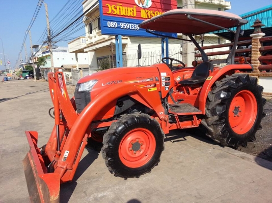 คูโบต้า L4708 4 WD พร้อมใบมีดตราช้าง สภาพดีมาก สีเดิมๆจากโรงงาน