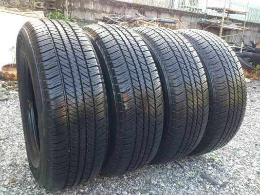 ขายยาง บริดสโตน 265/65R17 ยางสัปดาห์ที่06 ปี15  ดอกยางเต็มนิ่มหนาสดเท่ากันไม่แตกลายไม่ร้าวไม่กินข้างไม่มีปะสวยมากๆ (สภาพยาง95\%) จำนวน 1 ชุด