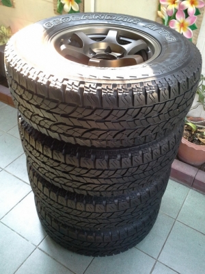 TE37 + Yokohama AT 245/70/16 ปี11 สวยๆ 1ชุด