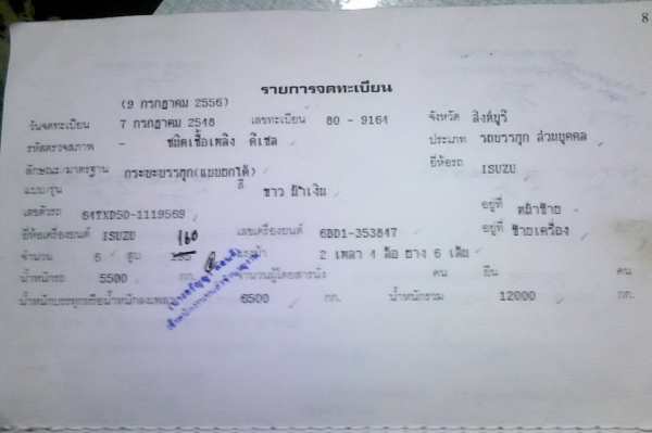 ISUZU 6BD1 มีเพาเวอร์ เกียร์กลาง มีสโลว์ เฟืองท้าย FUSO