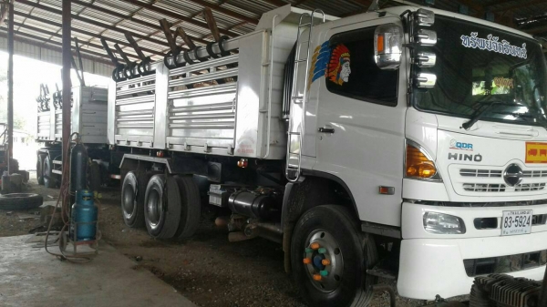 ขายรถบรรทุก 22 ล้อ พ่วงแม่ลูก-ดั๊มพ์ ยี่ห้อ NINO MEGA FM1A ซีรี่ 500/ 344 แรงม้า ปี 2557 ( การันตีรถสวยจริงๆ )