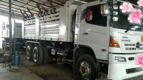 ขายรถบรรทุก 22 ล้อ พ่วงแม่ลูก-ดั๊มพ์ ยี่ห้อ NINO MEGA FM1A ซีรี่ 500/ 344 แรงม้า ปี 2557 ( การันตีรถสวยจริงๆ )