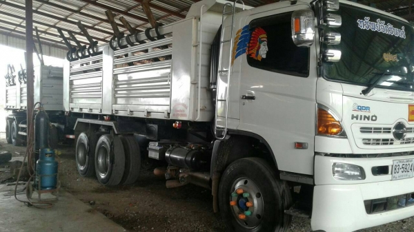 ขายรถบรรทุก 22 ล้อ พ่วงแม่ลูก-ดั๊มพ์ ยี่ห้อ NINO MEGA FM1A ซีรี่ 500/ 344 แรงม้า ปี 2557 ( การันตีรถสวยจริงๆ )