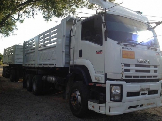 ขายรถสิบล้อ Isuzu FXZ 360พ่วงแม่ลูกดั้มสามมิตร รถสวยพร้อมใช้งาน