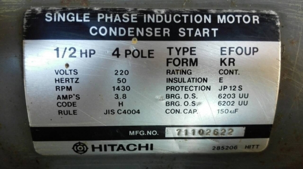 *** Sold *** มอเตอร์ Mitsubishi // Hitachi 1/2 HP. 220V. 2 สายไฟบ้าน สวยๆ เดิมๆ วิ่งเงียบพร้อมทุกตัวมาเทสก่อนได้ครับ!!