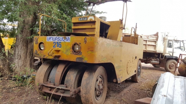 ขาย รถบดล้อยาง 9 ล้อ SAKAI เอกสารเล่มทะเบียนครบ รถพร้อมใช้งาน