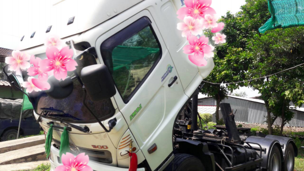 ขายรถบรรทุก 10 ล้อหัวลาก HINO MEGA 251 แรงม้าปี 2553 หางพื้นเรียบ 3 เพลา ราคา 1750000