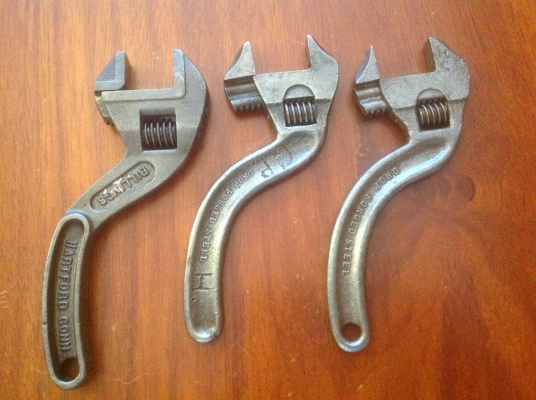 ขายประแจเลื่อนโบราณ Antique Billings &amp; Robinson ขนาด 8" ชิ้นละ