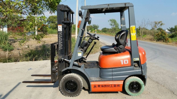 ขายด่วนรถยก TOYOTA 6FGยก1.0ตันเสาสูง3เมตรงาสไลย์ได้ยางตัน4เส้นรถนอกยังไม่เคยใช้งานในเมืองไทยเลย=รุ่นใหม่ขายถูกๆ