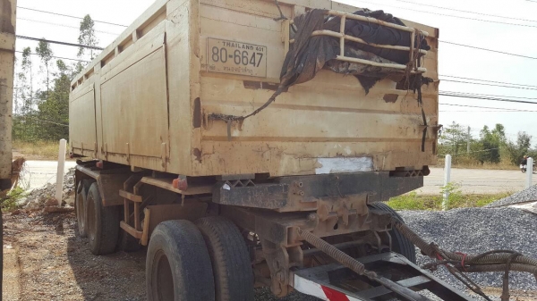 ขาย ลูกพ่วงดั้ม 3 คานยัด ยังไม่ลงเล่ม ยาว 6 เมตร เอกสารเล่มทะเบียนครบ