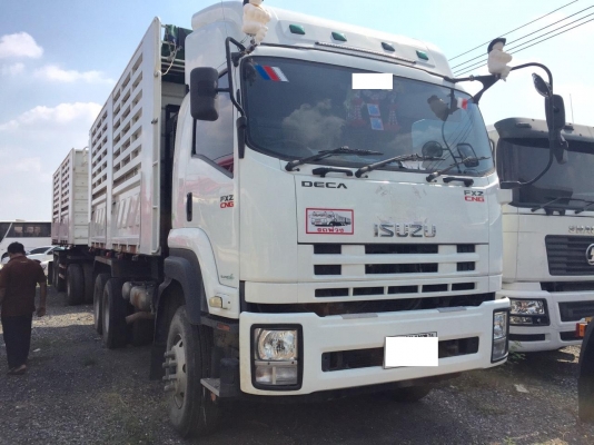 10ล้อดั้มแม่ลูกสามมิตร ISUZU DECA 360ปี56 ติดNGVโรงงานลูก3เพลา