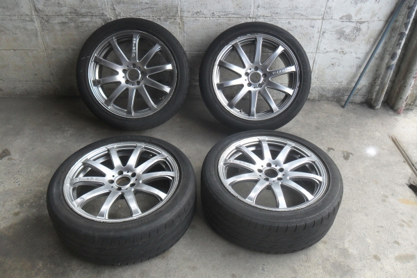 ล้อแม็ก17นิ้ว5รู100 พร้อมยาง สวยๆ 4 ล้อ ราคา 7900 บาท