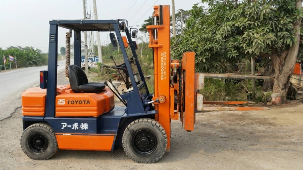 ขายด่วนรถยก TOYOTA 5FGยก2.5ตันเสาสูง3เมตรงาหนีบหมูนได้360องศารถนอกเพิ่งเข้ามายังไม่เคยใช้งานในเมืองไทยเลย=รุ่นใหม่ขายถูกๆๆ