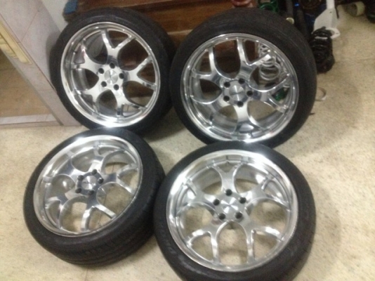 ล้อญี่ปุ่นเเท้ RD SPORT 18กว้าง8อ๊อฟ38 5รู108เก่าญี่ปุ่นเเท้สภาพตามรูปเดิมๆ