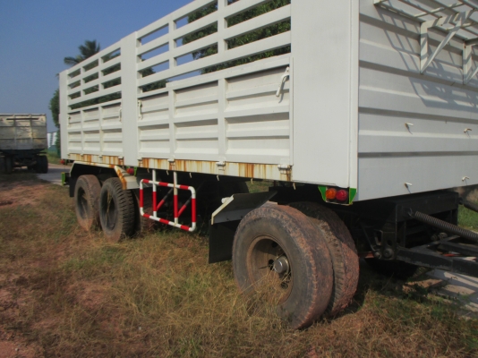หางพ่วง 3เพลา ไม่ดั้ม สีขาว พร้อมใช้งาน