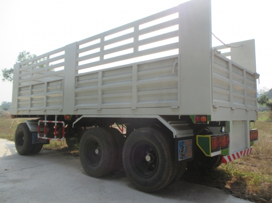 หางพ่วง 3เพลา ไม่ดั้ม สีขาว พร้อมใช้งาน