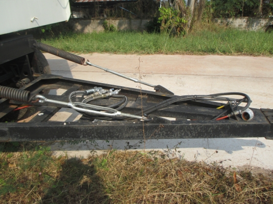 หางพ่วง 3เพลา ไม่ดั้ม สีขาว พร้อมใช้งาน