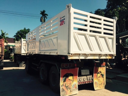 ขายรถพ่วง ISUZU เครื่อง 360 แรง ปี 54 ไมล์ 200,xxx กระบะดัมพ์สามมิตร ลูก 3 เพลายาว 6.50 เมตร