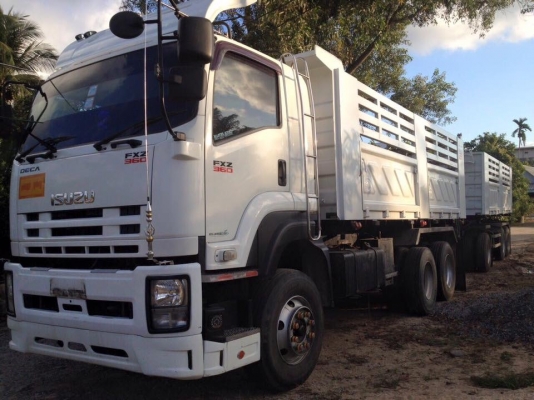 ขายรถพ่วง ISUZU เครื่อง 360 แรง ปี 54 ไมล์ 200,xxx กระบะดัมพ์สามมิตร ลูก 3 เพลายาว 6.50 เมตร