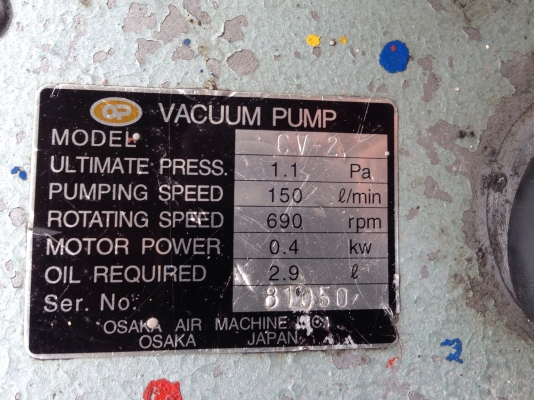ขายหัวปั้มแว็กกั้มสูญญากาศ OP made in Japan ใส่กับมอเตอร์ 0.5HP. สภาพดี พร้อมใช้งาน มี 2 ตัวครับ