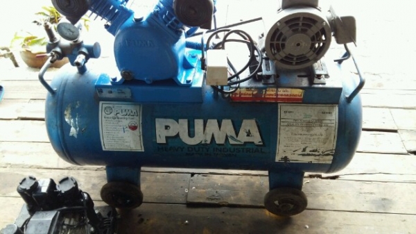 Puma 1แรง มอเตอร์ mitsubishi 1hp 96ลิตร เสียงเงียบทำลม8 bar