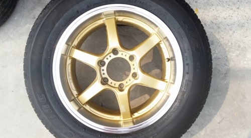 ขายล้อLENSO RTX 17 6รู กว้าง8 ET20ยาง225/65/17  4 ล้อ