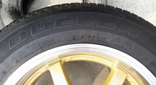 ขายล้อLENSO RTX 17 6รู กว้าง8 ET20ยาง225/65/17  4 ล้อ