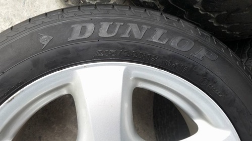 ขายล้อแม็กISUZU V Cross17ยาง215/55/17  ปี13 4 ล้อ