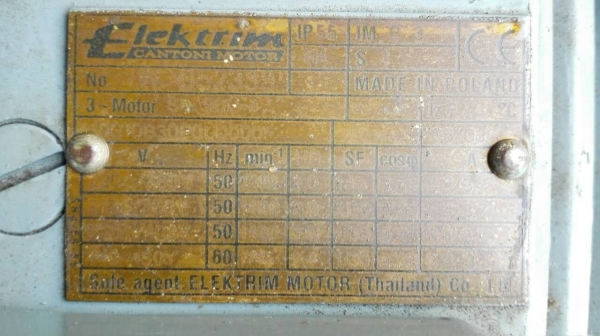 ==== เหลือ 2 ตัว ==== มอเตอร์ Elektrim Europe 2 HP. 380V. 1450 RPM. มา 3 ตัว. สภาพใหม่ สวย ทน อึด พร้อมใช้งาน.