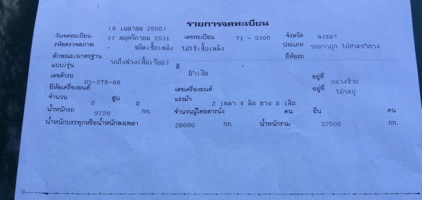 (มี5หางขายเหมา)หางพื้นเรียบยาว12ม.2คาน..เล่มพร้อม4หาง สภาพดีใช้ได้ สีไม่สวย แค่จอดไว้..ขายเหมา 600000.