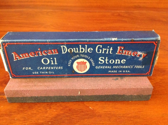 ขายหินลับมีด Vintage American Double Grit Emery oil stone