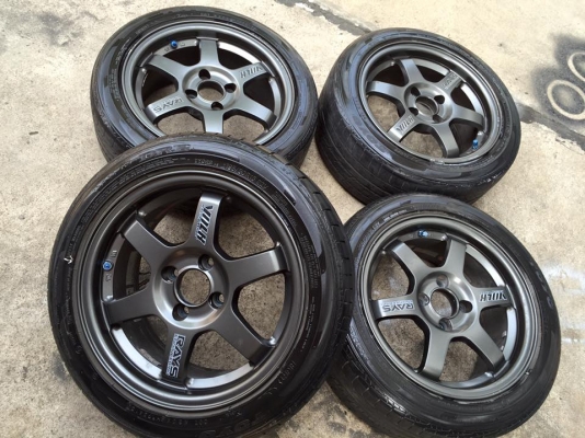 ขายล้อแม็ก TE37 สีเทากัล 4 วง ราคา 8,500 บาท