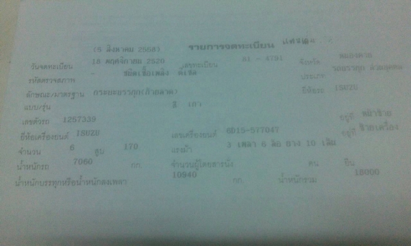 ขาย 10 ล้อ เพลาเดียว เทนเลอร์ขึ้นรถเกี่ยว หางพับไฮดรอริค เครื่อง 6D15 170 แรงม้า คัสซีสวย ทะเบียนพร้อมโอน ขาย 10 ล้อ เพลาเดียว เทนเลอร์ขึ้นรถเกี่ยว หางพับไฮดรอริค เครื่อง 6D15 170 แรงม้า คัสซีสวย ทะเบียนพร้อมโอน