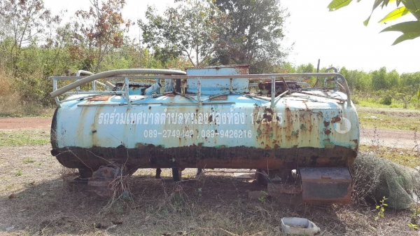 ขาย ถังเหล็กบรรทุกน้ำ หรือสิ่งปฏิกูล ใส่รถบรรทุก 4 ล้อ มีรอยรั่วนิดหน่อย