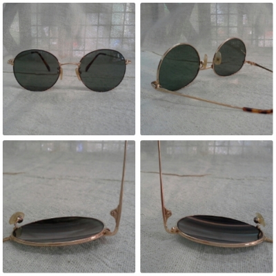 แว่นตาทรงหยดน้ำตัวบิดา HOLLYWOOD Round Metal Tortuga USA