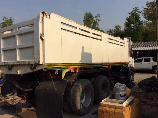 ขายสิบล้อดั้มพ่วงแม่ลูกMITSUBISHI FN527S ETCยูโรวันโบอินเตอร์220แรง10speedติดก๊าซNgv6ถัง