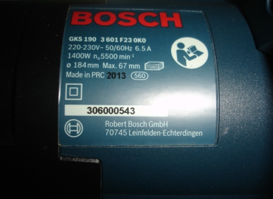 ขายเลื่อยวงเดือน 7 นิ้ว Bosch รุ่น GKS190 (1,400w.)