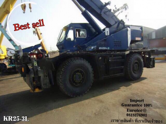 ขาย รถเครน 25 ตัน KR25-3  จำหน่าย รถ เครื่องจักร อุปกรณ์ทุกชนิด นำเข้า100\% ราคาถูก eurotec 0818176901